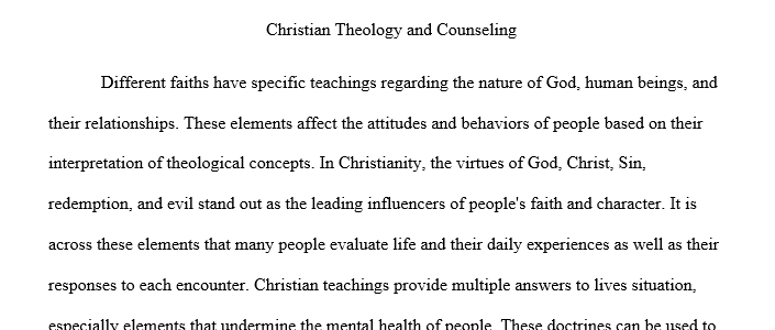 Write a 5 page double-spaced paper outlining your own theology and understanding of spirituality using your reading as a guide. 1 Theo
