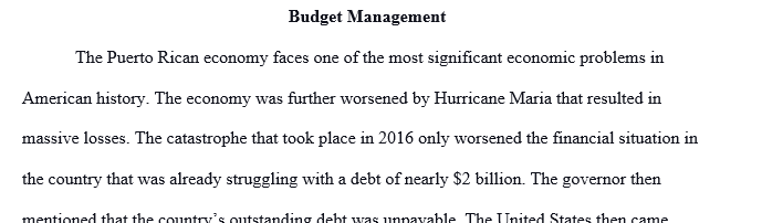 What tools has the fiscal board developed to address Puerto Rico’s economic and budgetary crisis? What are some of the obstacles 1 budget 1