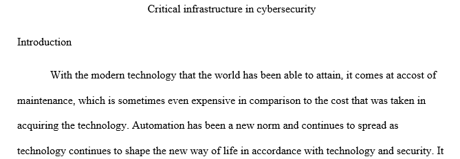 For each of the following assets, identify the sector or sectors and the responsibilities of each sector as it relates to each hypothetical 1 criticle