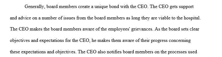 You are now you are the CEO of a 200-bed, free standing hospital in a large city with 36 other hospitals. Outline the discussion you would 1 CEO