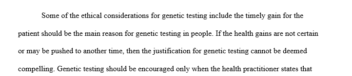 Provide details about the expected genetic and genomic assessment findings to include a discussion of the diagnostic testing process, 1 Care plan