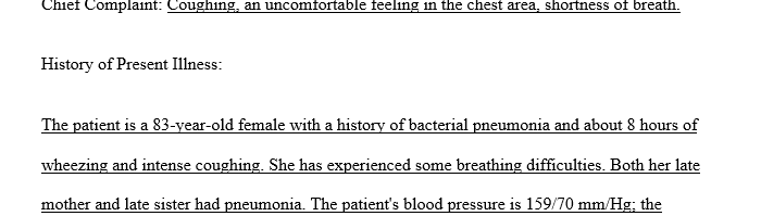 For this assignment you will complete a biopsychosocial assessment utilizing the provided form. You may choose the person you interview for 1 History