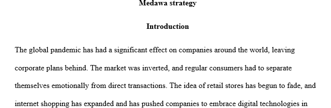 Explain what are the limited options that Medawa currently have regarding dealing with the pandemic. What is the level of technology urgency 1 Medawa