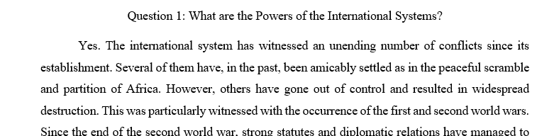 Is the international system inherently conflictual? How can non-state actors use their power to constrain states? What is sovereignty in the 1 Mid