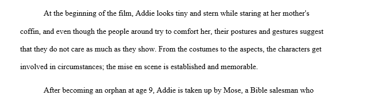 In lecture 3C, Professor Lim talks about the importance of the relationships between the various characters in Paper Moon (Bogdanovich, 1973). 1 Moon