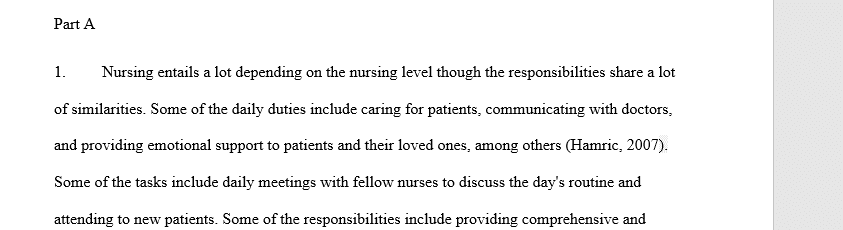What will/does a job in this profession entail? And/or what tasks will you perform on a daily basis? And/or which responsibilities will you have? 1 Part