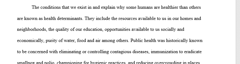Define in your own terms the six terms listed and explain how you relate them to the field of public health 1 Public 2