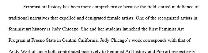 This is a weekly assignment that will require you to pick one artist from the assigned readings and describe how their work corresponds to 1 pop