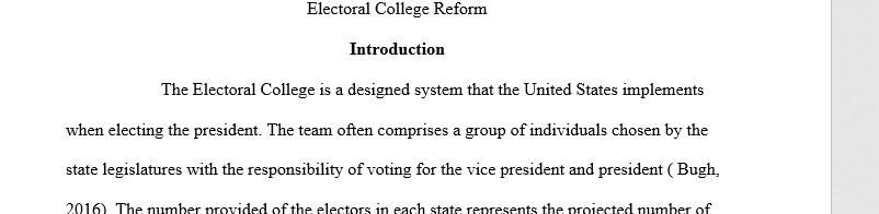 Write a 3-4 page essay in which you explore and critically assess the topic of election reform in the United States and/or California. The essay 1 Election