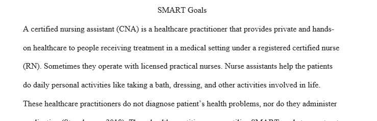 Discuss what you need to do and by when to get the job listed. Use SMART objectives with dates/deadlines. Utilize APA formatting style. 1 Smart