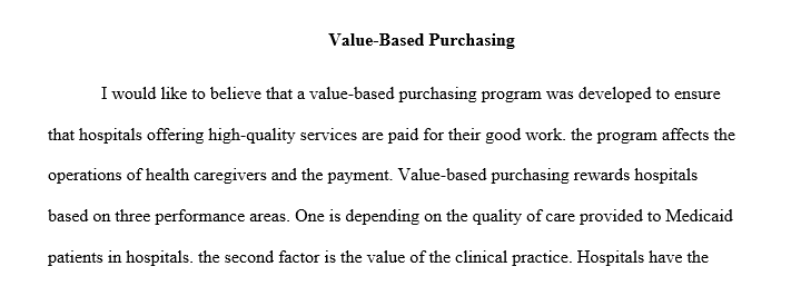 Value based