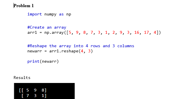 Create a 3x4 array (3 rows and 4 columns) and perform the following ...