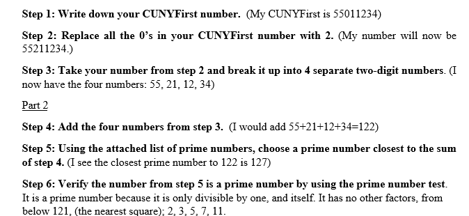 Write down your CUNYFirst number. Replace all the 0’s in your CUNY