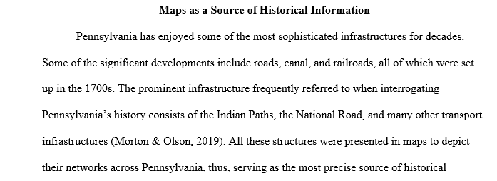 Consider each of these maps - what do they depict? Map of Indian Paths in PA 1770 National Road in PA Toll Roads, Canals and Railroads