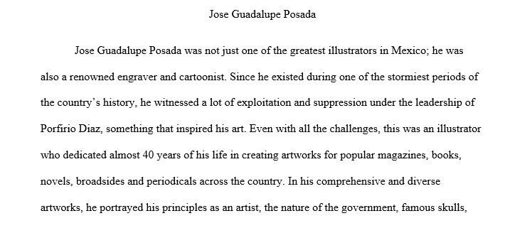 Using a minimum of 500 words and in MLA format write a biography on Jose 