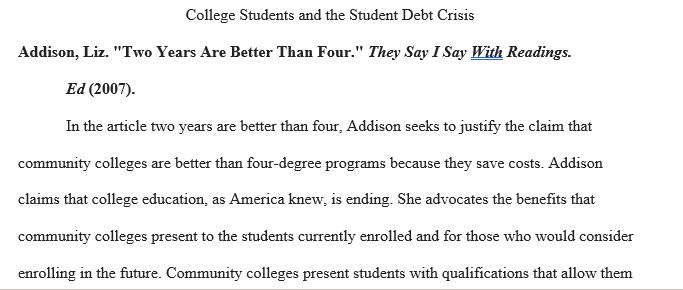 College Students and the Student Debt Crisis