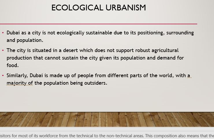 Just create a summary of things that were said in the Video (Ecological urbanism - World Trade Center - Development Review - Master Plan)