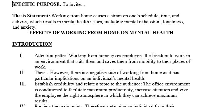 Work from home and how it affects the mental health 