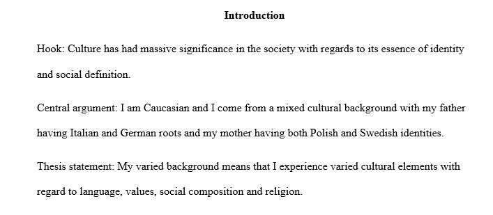 Critically analyze your cultural identity. Analyze the basic concepts, theories and processes relevant to the study of intercultural