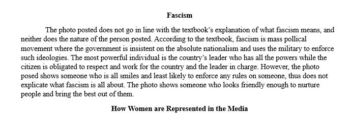 Are issues related to how women are represented in the media, as discussed in the textbook research applicable to your photo- discuss why