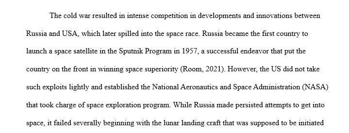 This assignment is about Astronomy. In your own opinion who won the space race and how? APA formatting style. 