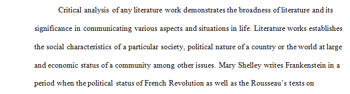 Frankenstein critical essay