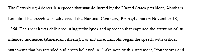 Metaphors In The Gettysburg Address