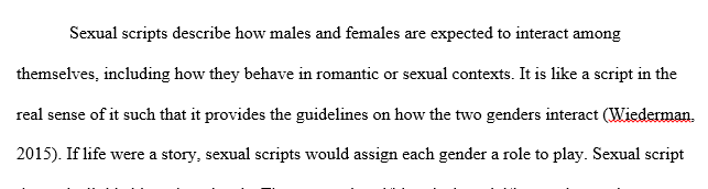 Sexual Scripts Homeworksmontana