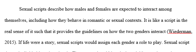 Sexual Scripts Homeworksmontana 