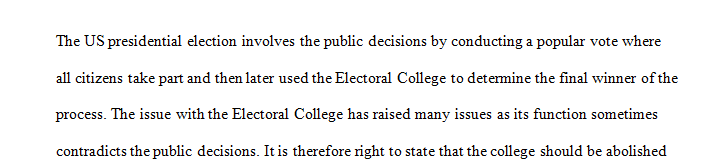 Creating an Argument: The Electoral College