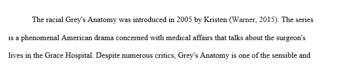 Read and Reflect The Racial Logic of Grey’s Anatomy