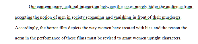 Write an essay explaining what the Final Girl means and how she is portrayed in horror films