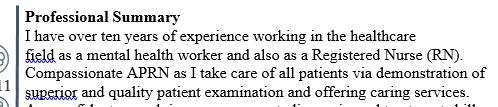 Creating a Professional APRN (Advanced Practice Registered Nurse) Resume