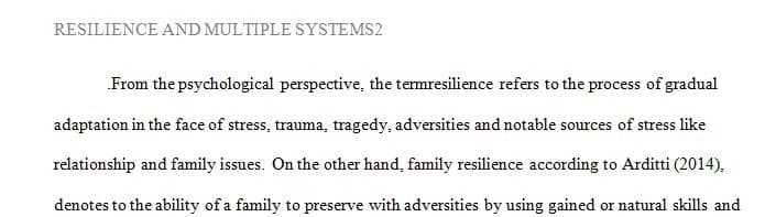 In Chapter 1 of your text, you learned what constitutes a family problem and various theories that address family stress and resilience.