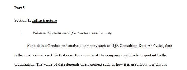 This is 5 of 6 deliverables.  Meaning the same  company (IQR Consulting- Data Analytics)