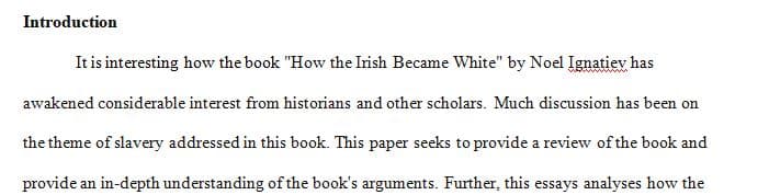 Book Review on Noel Ignatiev How the Irish Became White (1995)