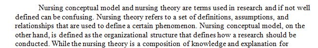 Difference between a nursing conceptual model and a nursing theory. 1 Difference between a nursing conceptual model and a nursing theory.