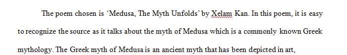 Does the poem has a recognizable source in myth or legend