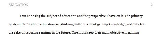 Explain your stance/perspective on a topic such as education 1 Explain your stance perspective on a topic such as education