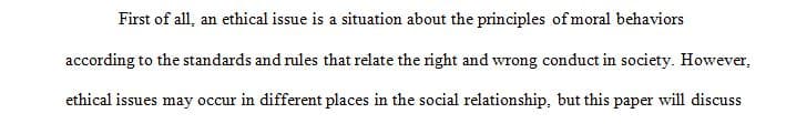 Identify an article on an ethical issue in the workplace.