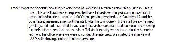 Imagine if you interview a small company owner 1 Imagine if you interview a small company owner