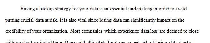 Procedure guide for data backup techniques. 1 Procedure guide for data backup techniques.