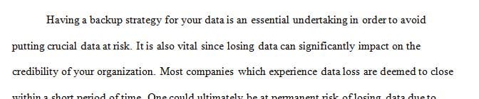 Procedure guide for data backup techniques.