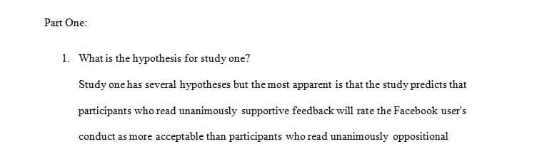 Read a paper written by an actual Research Methods and Design II student from a prior semester.