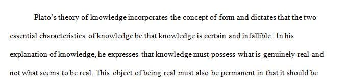 What are your critical thoughts regarding these theories of knowledge 1 What are your critical thoughts regarding these theories of knowledge