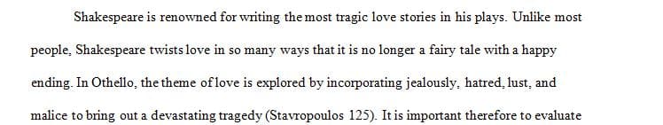 William Shakespeare -- views of love character's conflict in his writings