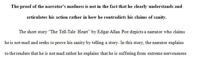 Writing a Persuasive Essay in MLA about the story The Tell-Tale Heart 1 Writing a Persuasive Essay in MLA about the story The Tell-Tale Heart