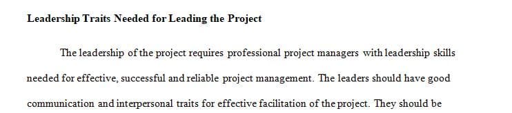 Your focus will be on the project plan that you began in Unit II.