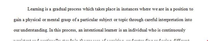 Your primary goals for this assignment are to explain the concept of learning 1 Your primary goals for this assignment are to explain the concept of learning