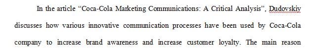 Case study analysis that focuses on the communication strategy of an organization of your choice.